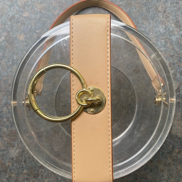 Acrylic and Leather Cylindrical Stadium Purse - Picture 3 of 10